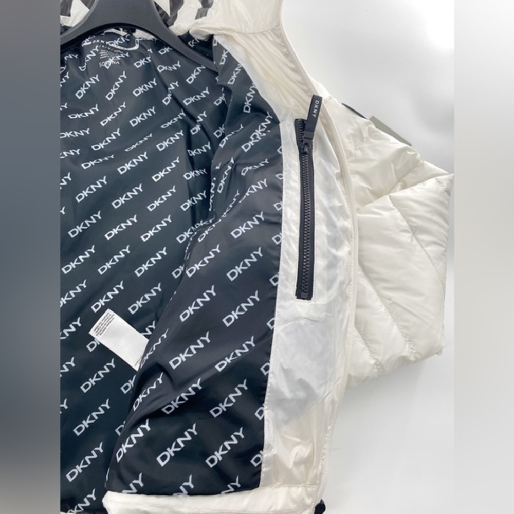 Dkny Packable Puffer Jacket-White Size Large - image 4